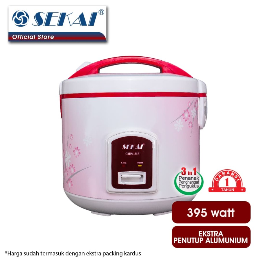 Sekai Rice Cooker CMW 518 - White Flower