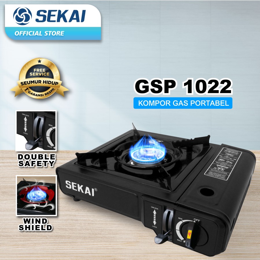 SEKAI Kompor Gas Portable 1 Tungku GSP 1022