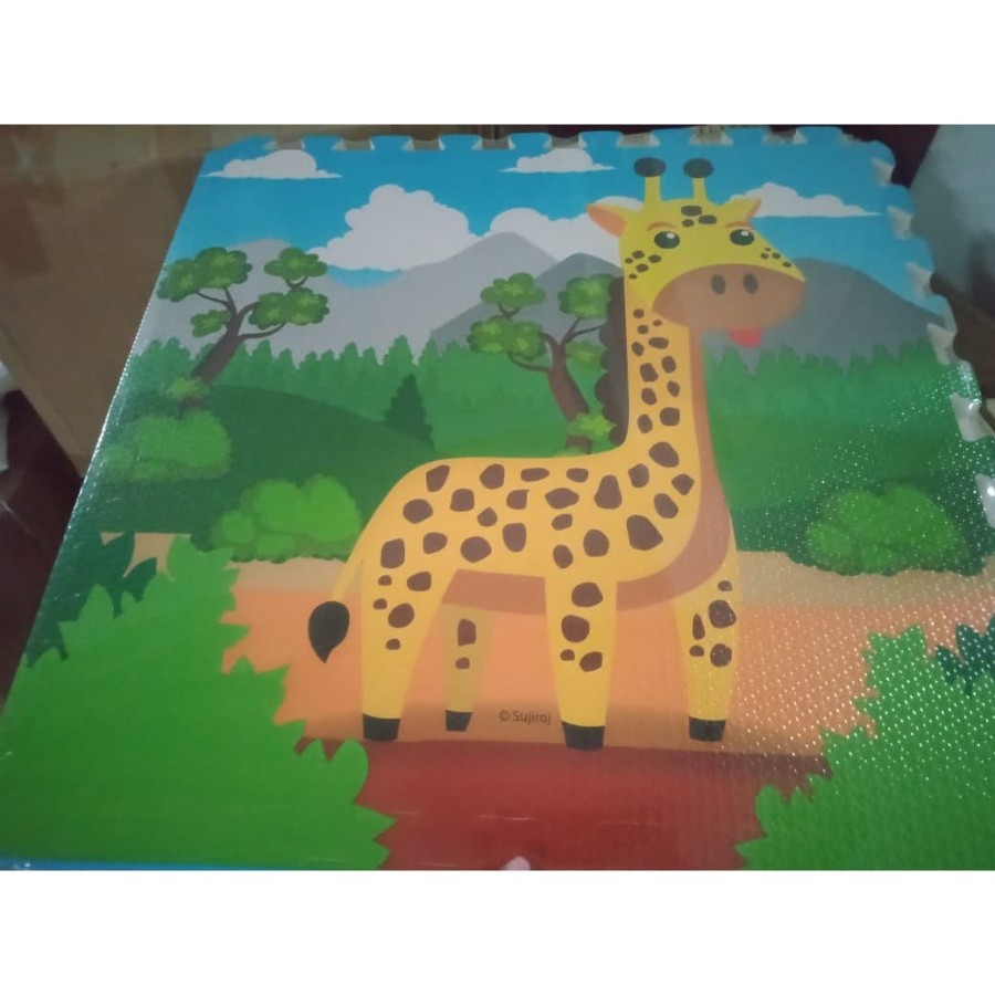 Graphix Evamat motif kayu 61x61/Karpet Lantai/Eva Mats isi 4 puzzle