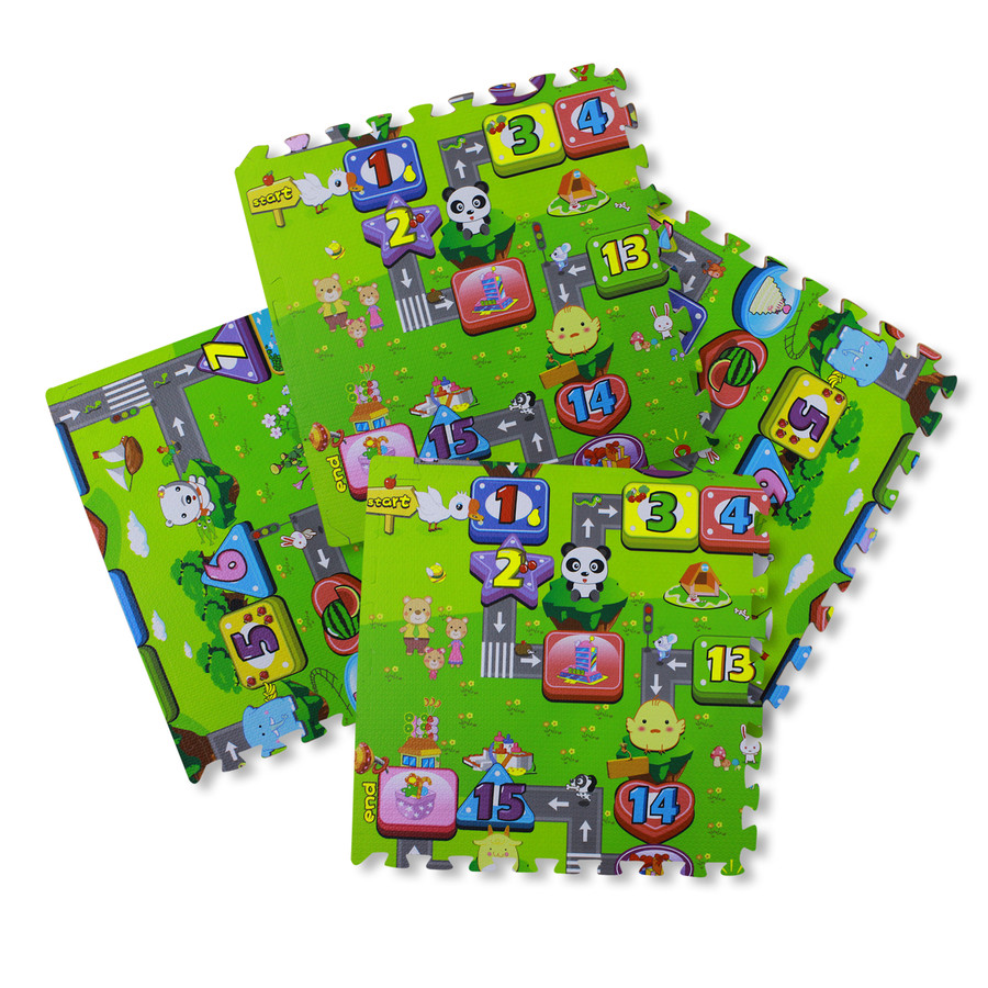 Graphix Evamat Number 61x61/Karpet Lantai/Matras/Eva Mats isi 4 puzzle