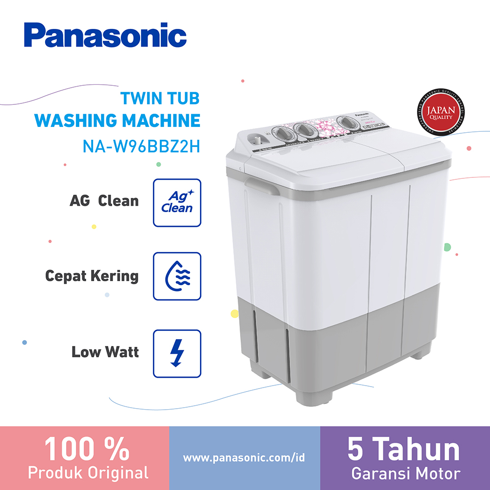 Jual Panasonic Na W Bbz H Mesin Cuci Tabung Low Watt Kg Light Grey