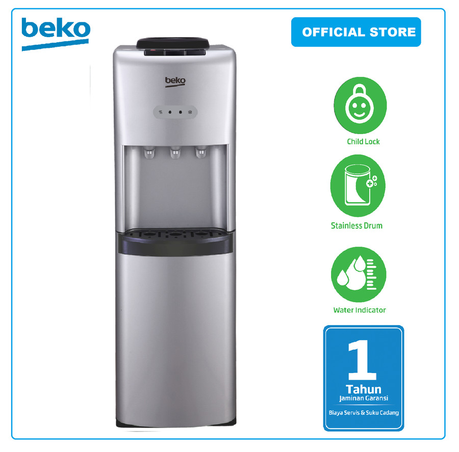 Jual Beko Water Dispenser Top Compartment BSS 4611 SC Silver PreOrder