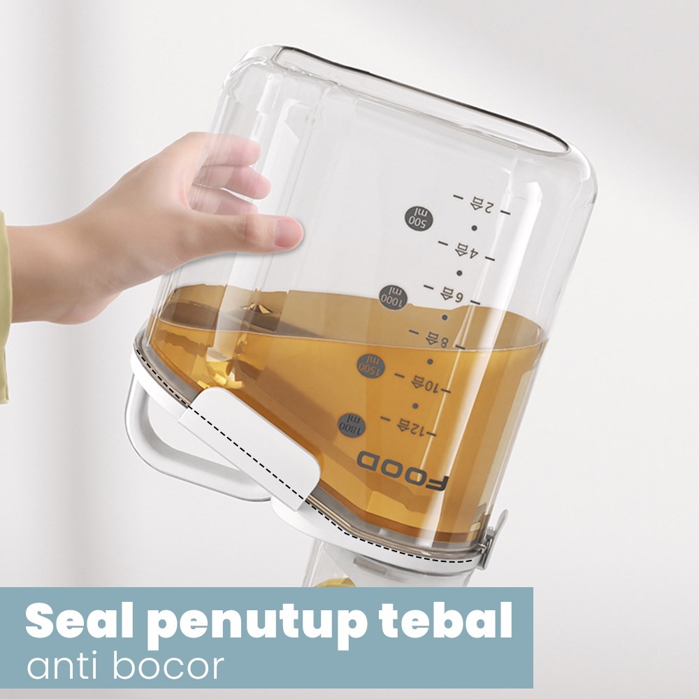 TEMPAT MINYAK GORENG 2 LITER 2L JAR CEREAL Penyimpanan Beras Snack