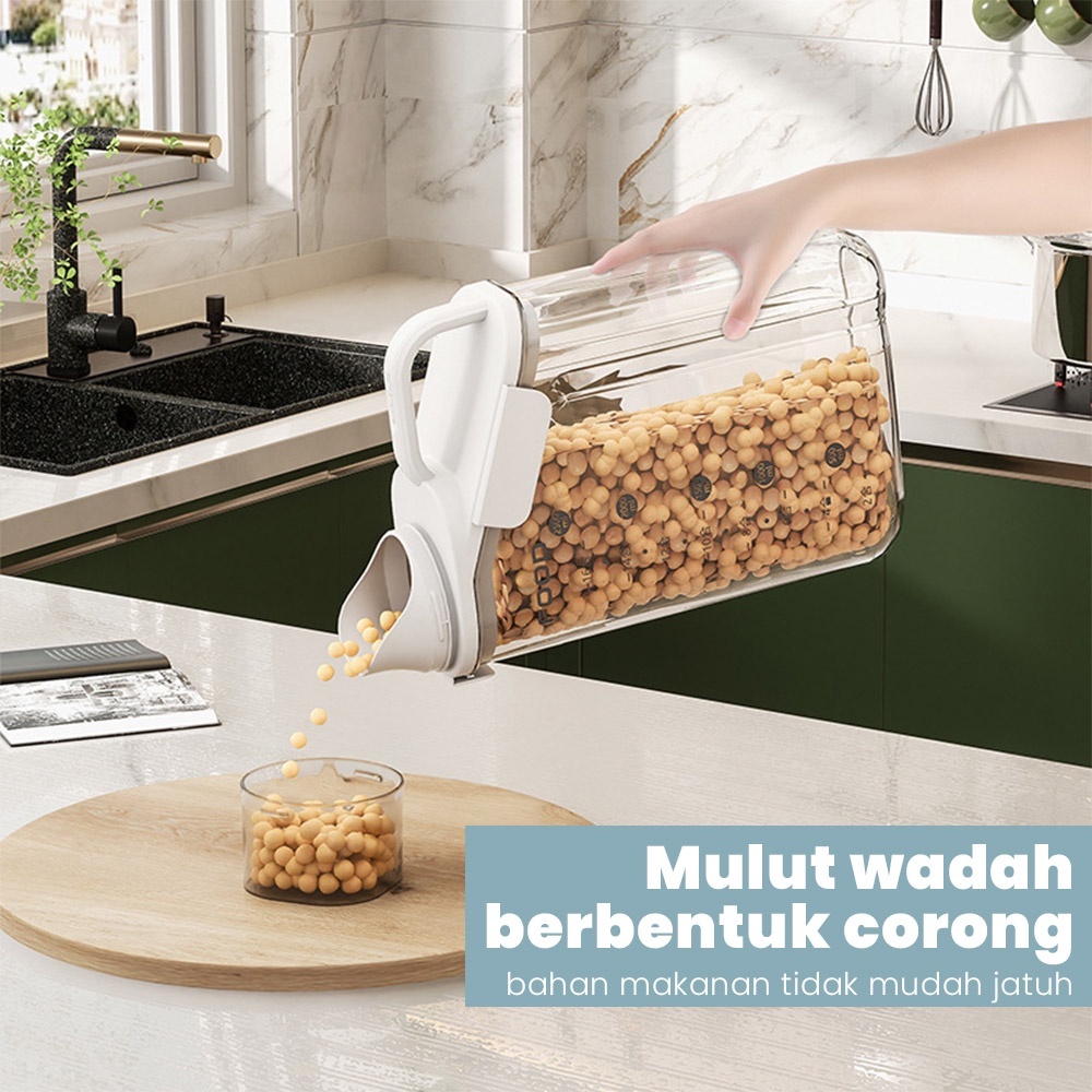 TEMPAT MINYAK GORENG 2 LITER 2L JAR CEREAL Penyimpanan Beras Snack
