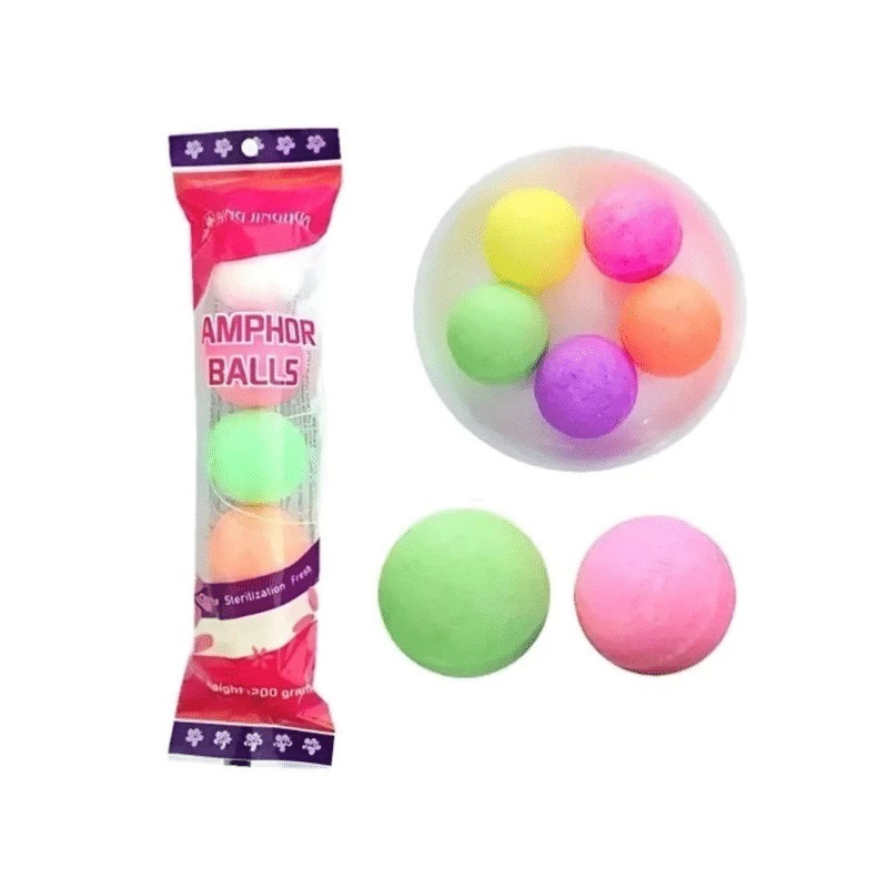 KAMPER Isi 5pcs Kapur Barus Bola Camphor Ball Pengharum Lemari Toilet
