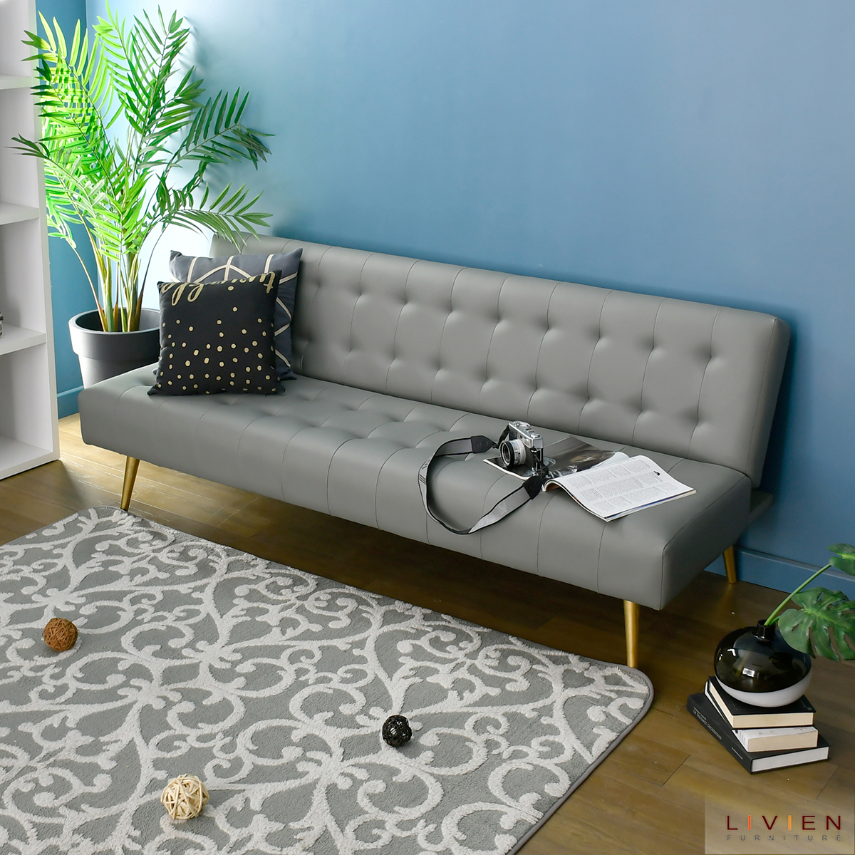  Livien Sofa Bed Minimalis 3 Seater Vallen