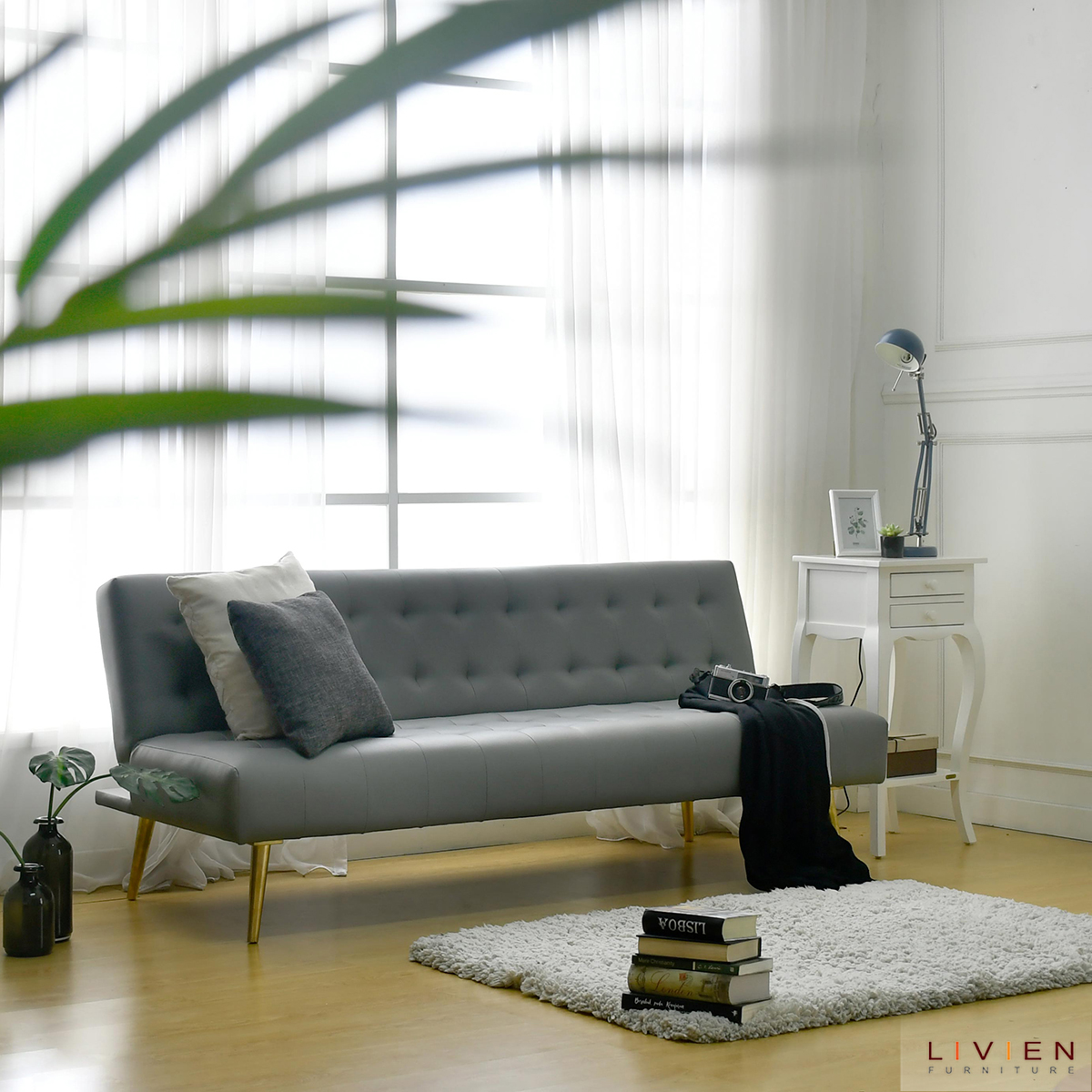  Livien Sofa Bed Minimalis 3 Seater Vallen