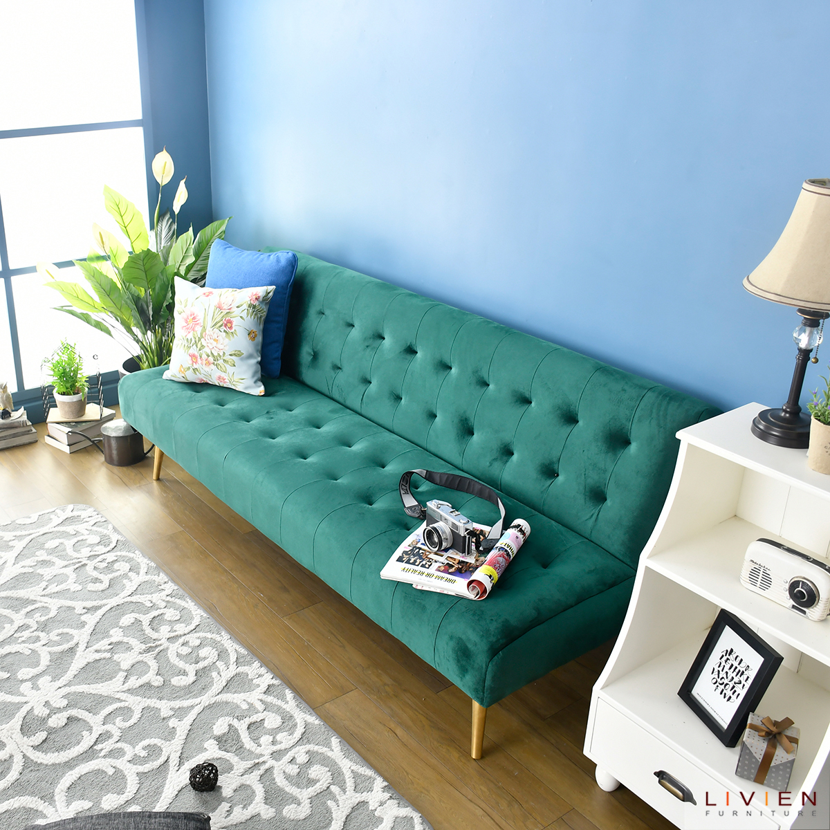  Livien Sofa Bed Minimalis 3 Seater Vallen
