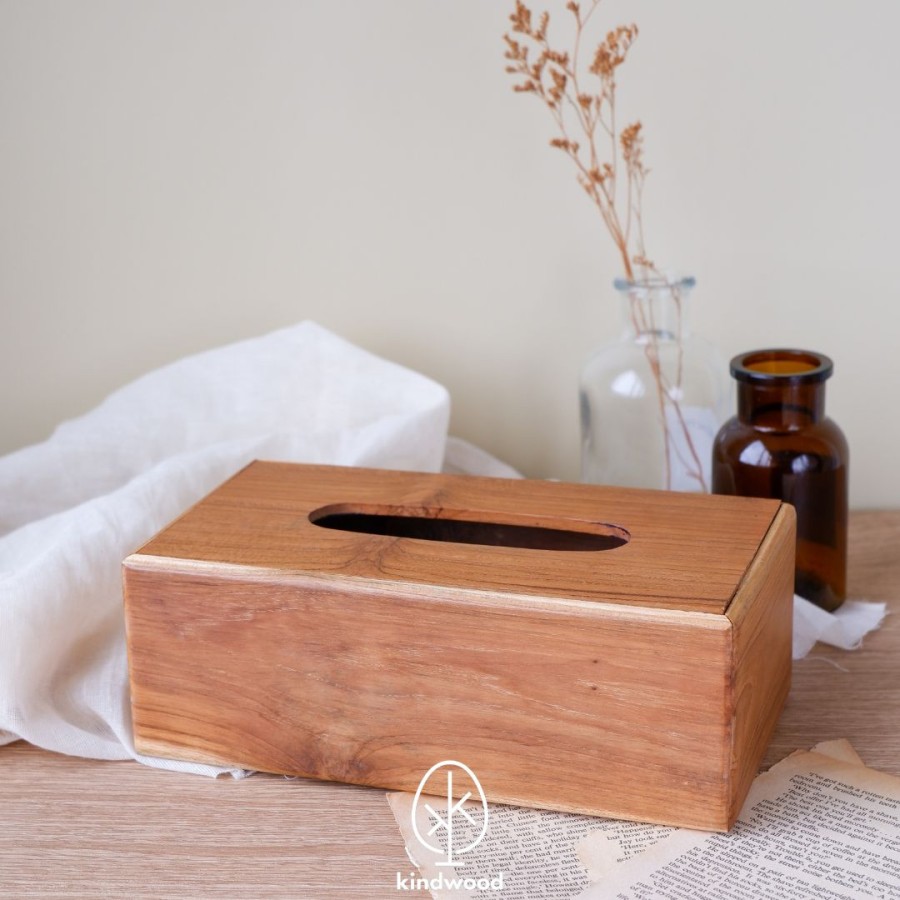 Kotak Tissue Kayu Jati