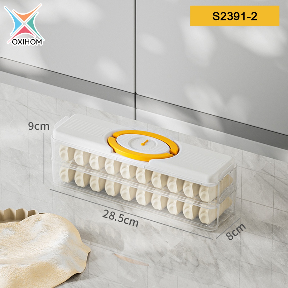 Oxihom Kotak Penyimpanan Makanan Tingkat Tempat Sendok Tempat Make Up