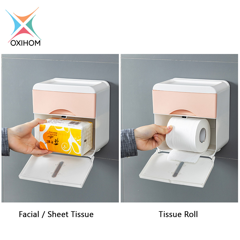 Oxihom Kotak Tempat Tisu Laci Plastik Tempat Tissue Storage Drawer HP