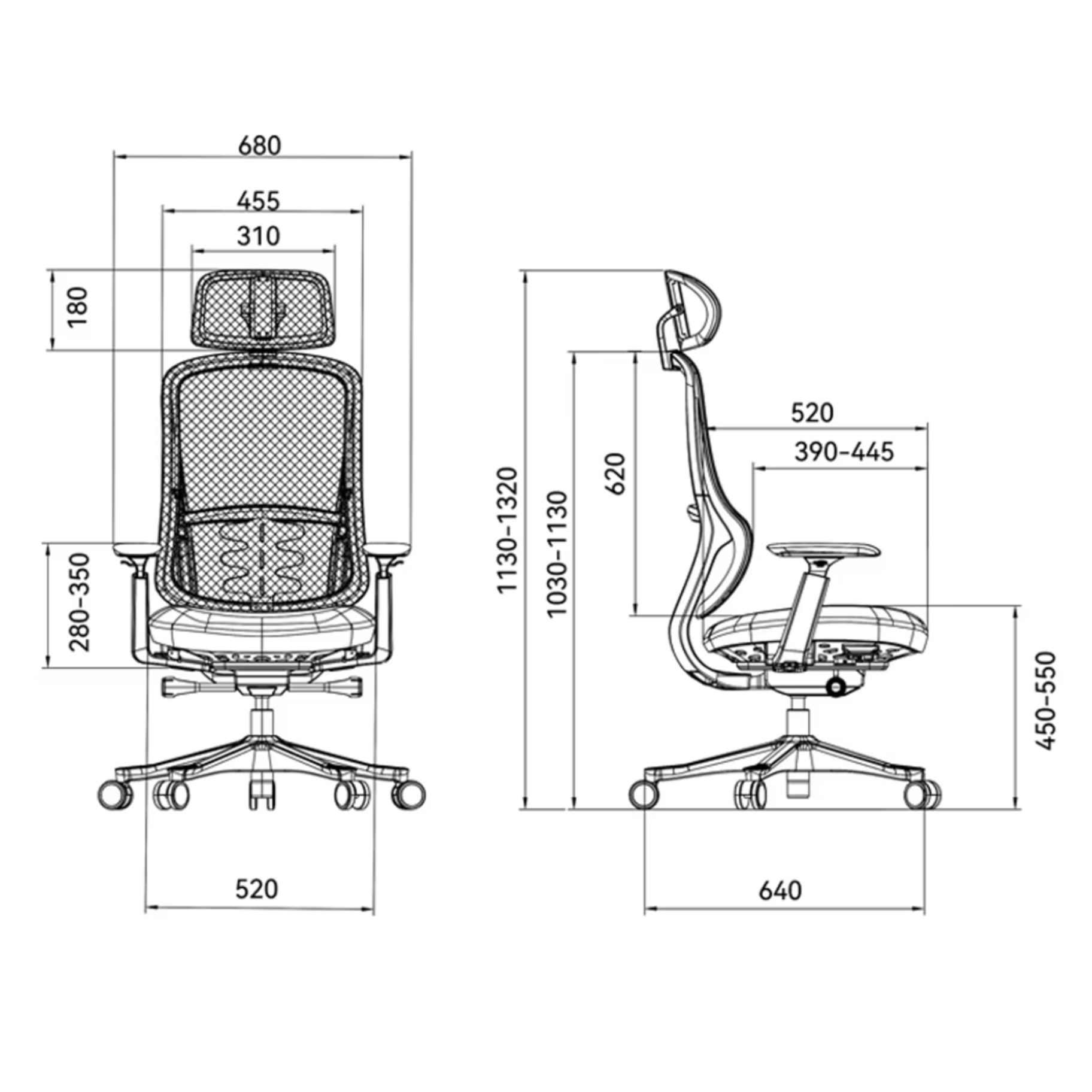 OXIHOM S3 Kursi Mesh Kursi Kantor Kursi Kerja Honeycomb Chair Seat