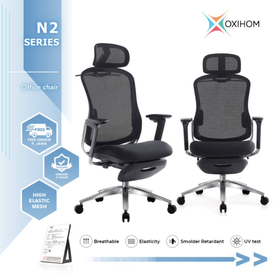 OXIHOM N2 Kursi Mesh Kursi Kantor Kursi Kerja Mesh Chair Ergonomic