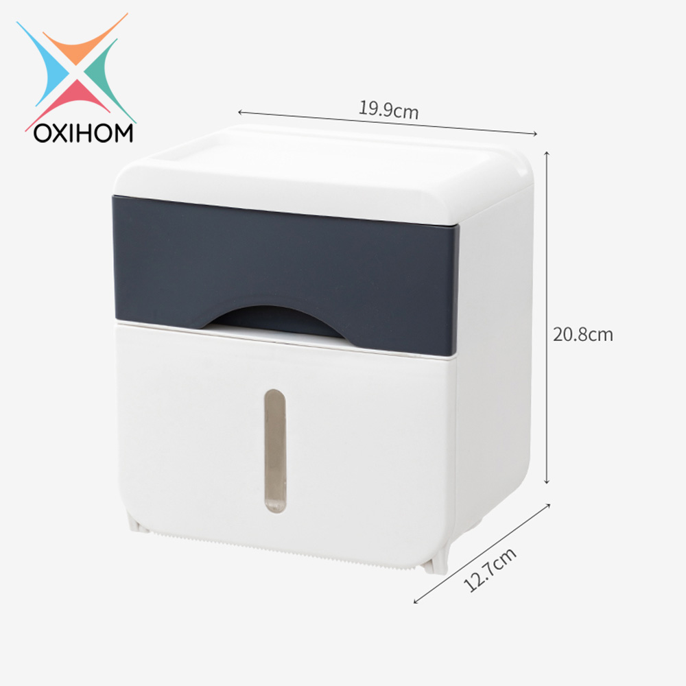 Oxihom Kotak Tempat Tisu Laci Plastik Tempat Tissue Storage Drawer HP