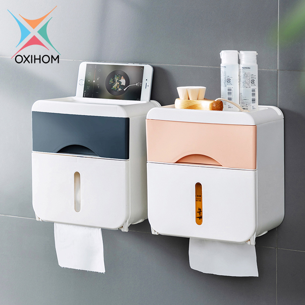 Oxihom Kotak Tempat Tisu Laci Plastik Tempat Tissue Storage Drawer HP