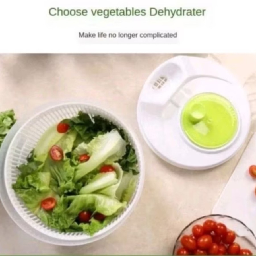 Salad Spinner/ Pengering Peniris Sayuran Putar /Wadah Pengaduk Sayuran
