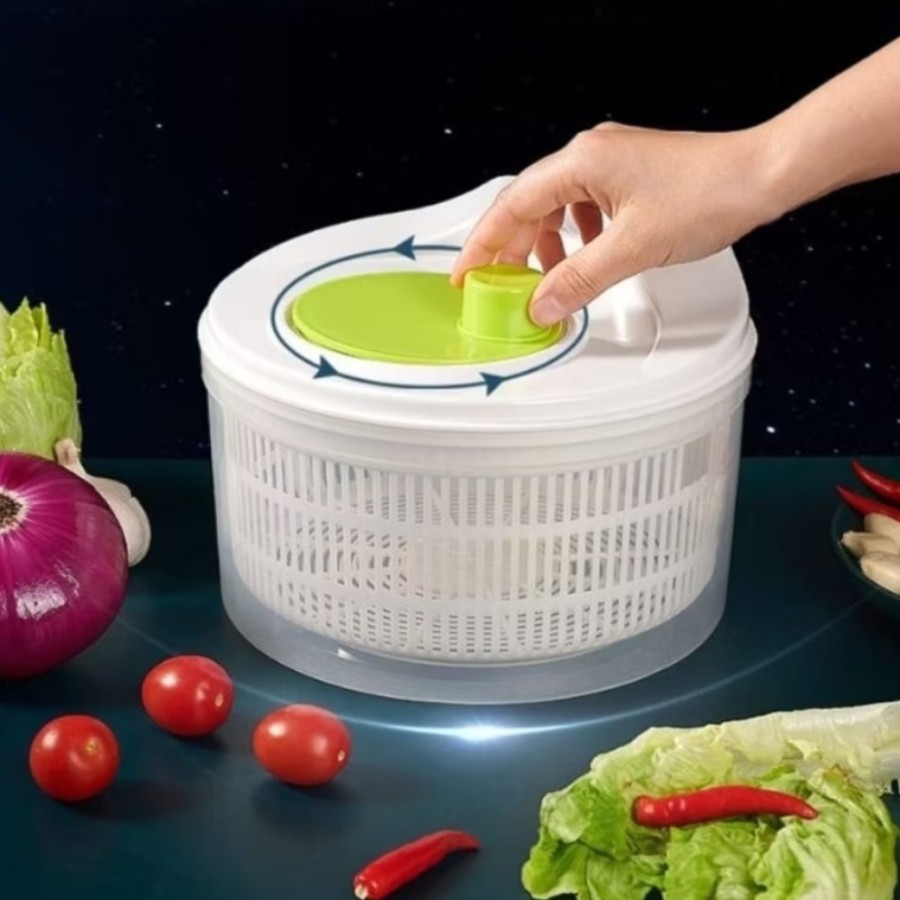 Salad Spinner/ Pengering Peniris Sayuran Putar /Wadah Pengaduk Sayuran