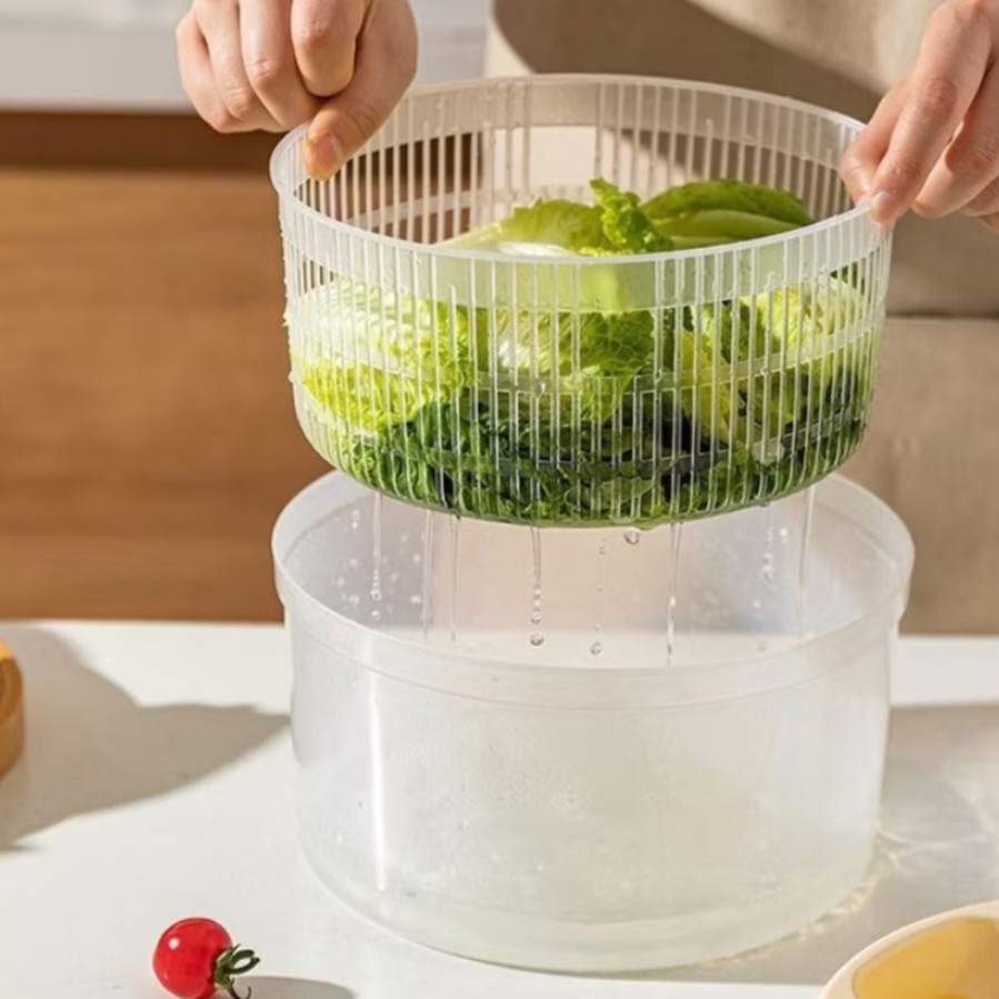 Salad Spinner/ Pengering Peniris Sayuran Putar /Wadah Pengaduk Sayuran