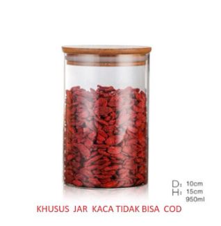 Toples Jar Kaca Borosilicate Glass Spagethi, Macharoni, Sayuran, bubuk, bumbu, Snack 10x15 cm - Pakai Bubble Wrap