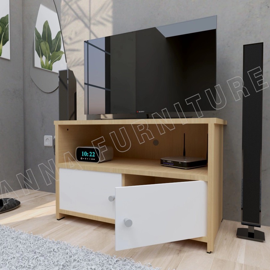 RAK TV MINIMALIS JUMBO KOKOH TEBAL - sonoma oak