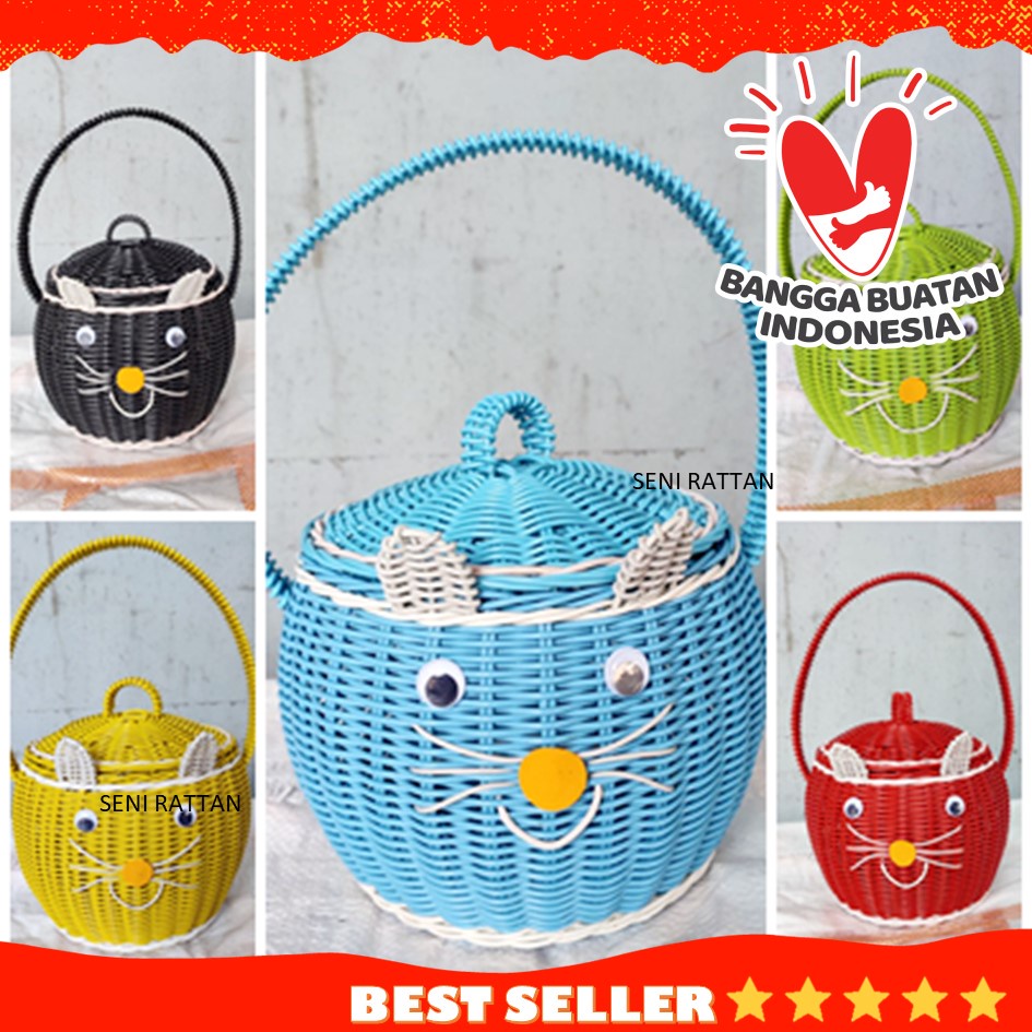 Keranjang Beras Rotan Sintetis