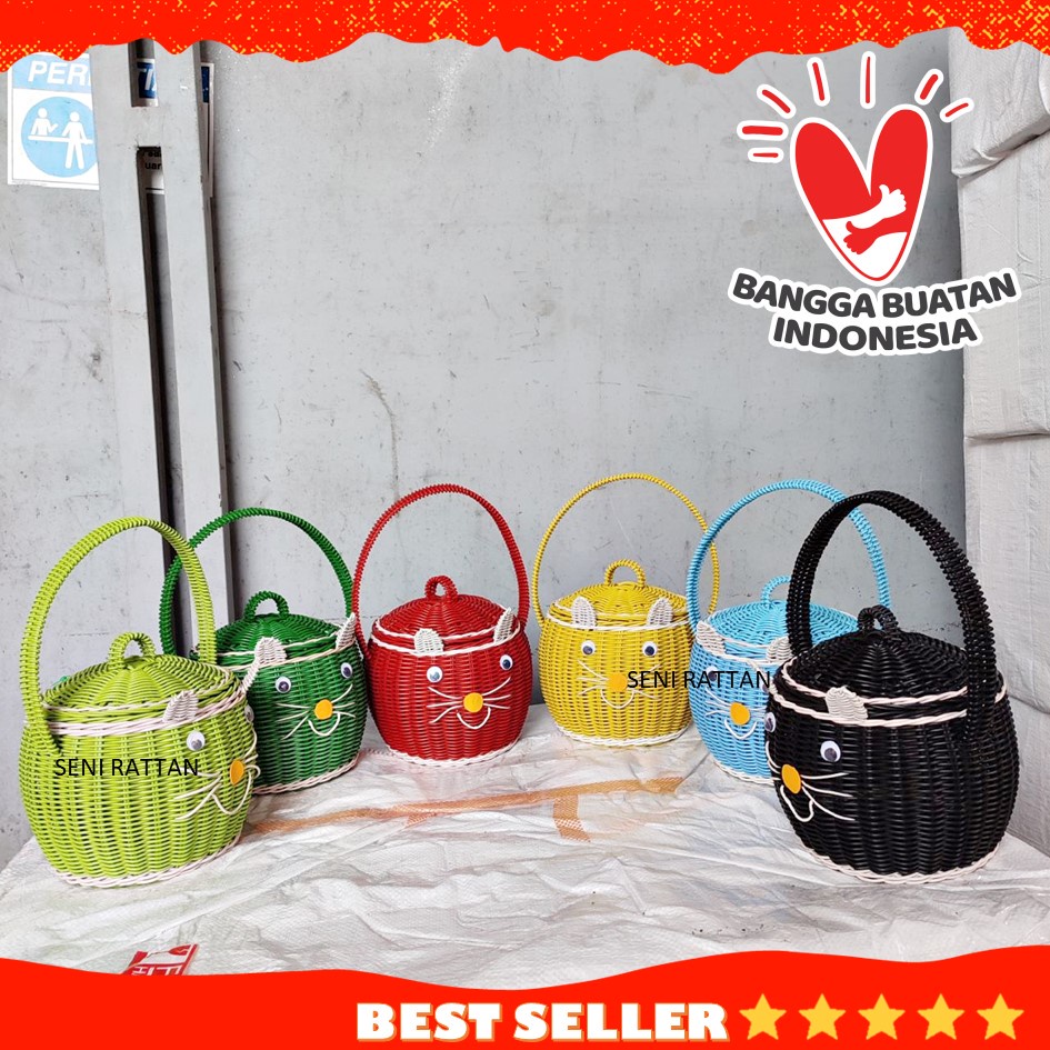 Keranjang Beras Rotan Sintetis