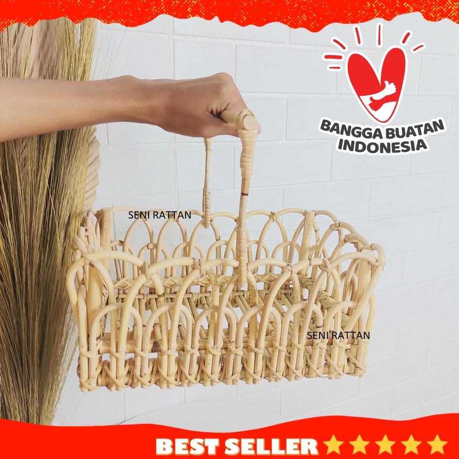 Keranjang Roti Rotan Dekorasi Rumah