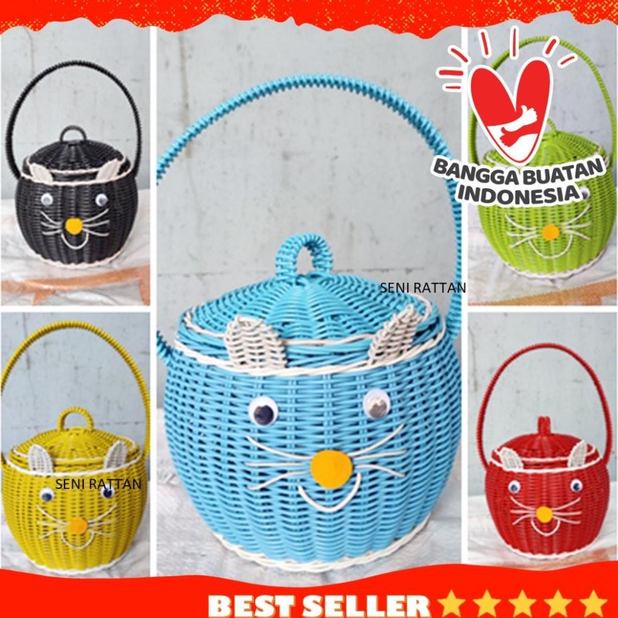 Keranjang Beras Rotan Sintetis