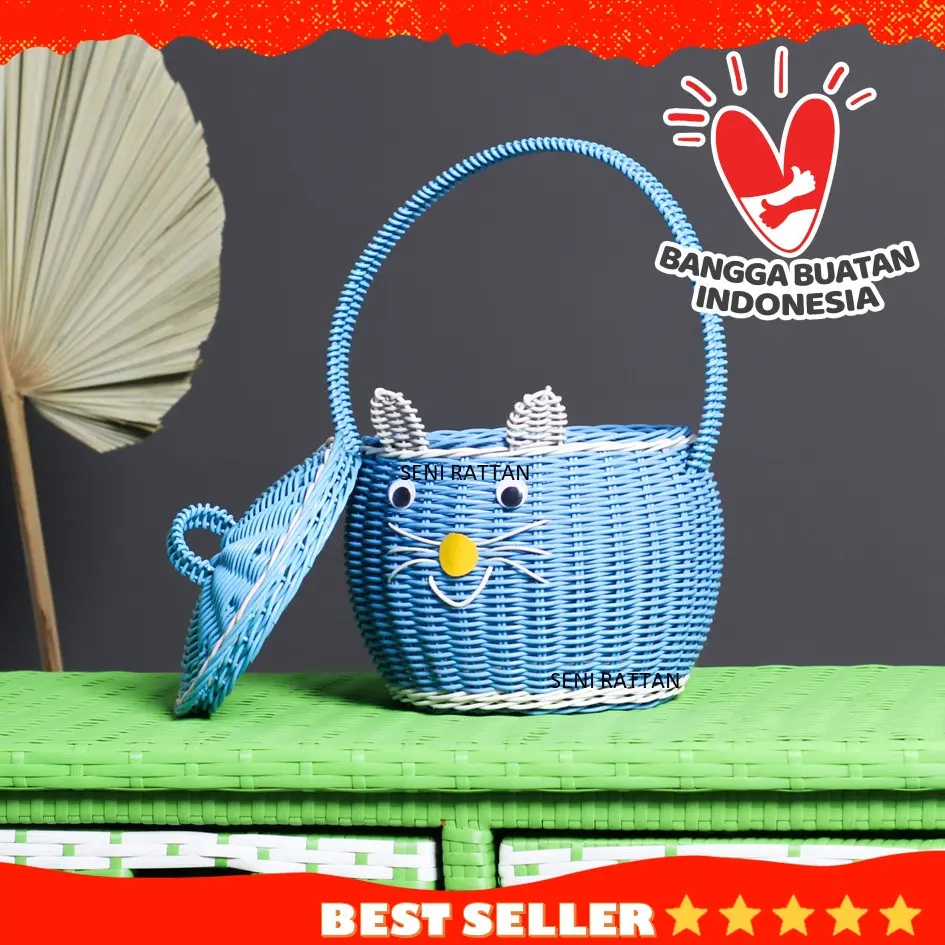 Keranjang Beras Rotan Sintetis