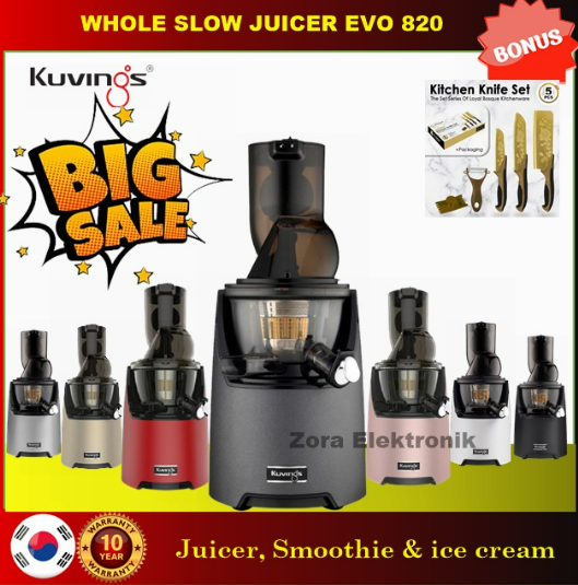 KUVINGS EVO 820 WHOLE SLOW JUICER GUN METAL - Dark Silver