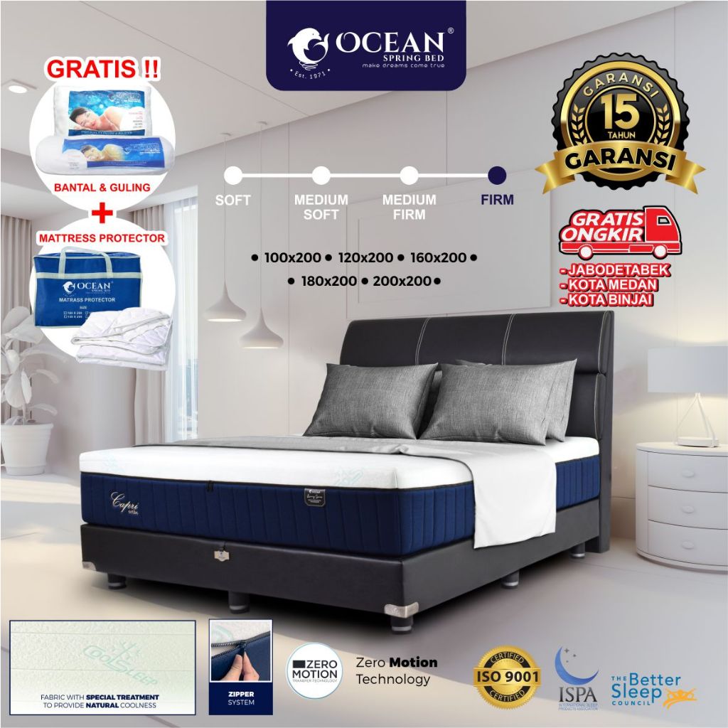 Jual Ocean Springbed - Capri (Orthopedic) Pocket Spring Full Set