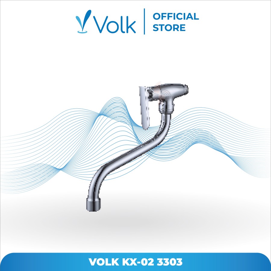 Kran Sink Tembok Kuningan Volk Athena KX-02 3303