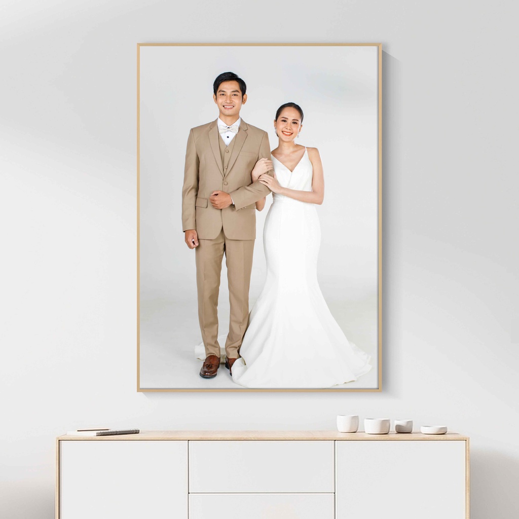 Cetak Foto Kanvas / Canvas Photo Print 80x57cm Pernikahan Wedding Termasuk Bingkai Packing - Cetak Foto Kanvas Include Frame