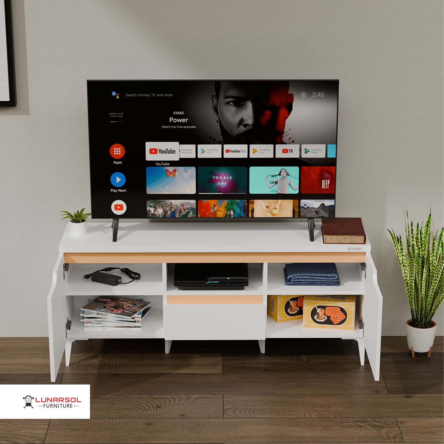 LUNARSOL RTV 121 Rak TV Meja TV Ruang Tamu Buffet | up to TV 43 Inch