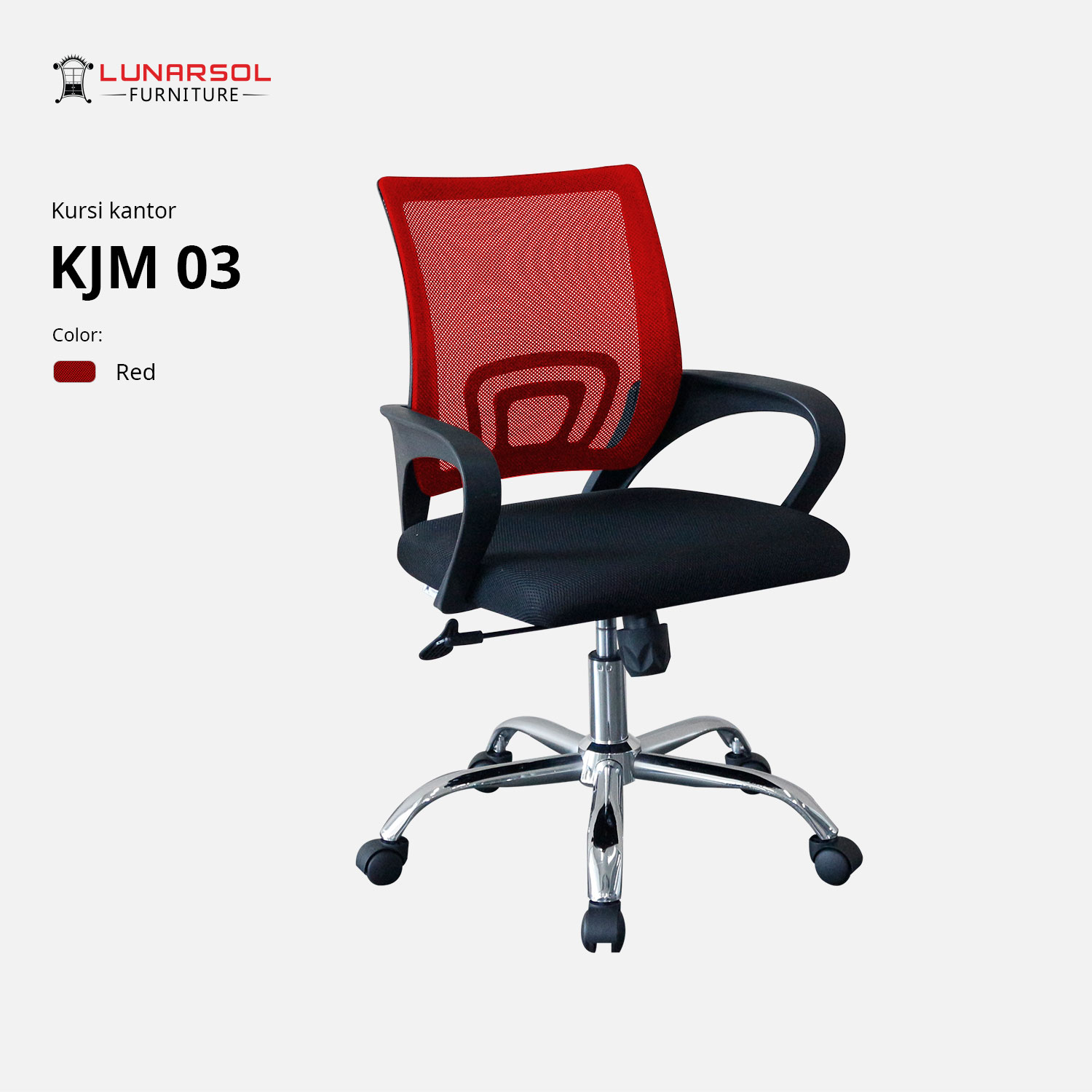 LUNARSOL KJM 03 Kursi Kantor | Kursi Hidrolik | Kursi Mekanik