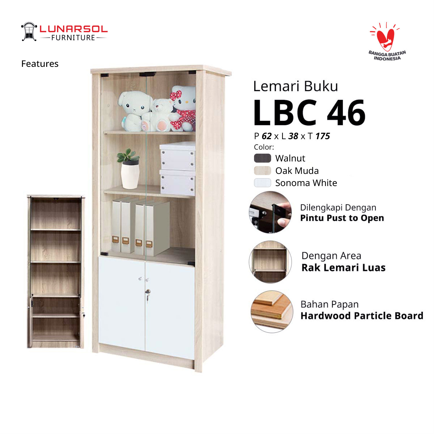 LUNARSOL LBC 46 Lemari Buku