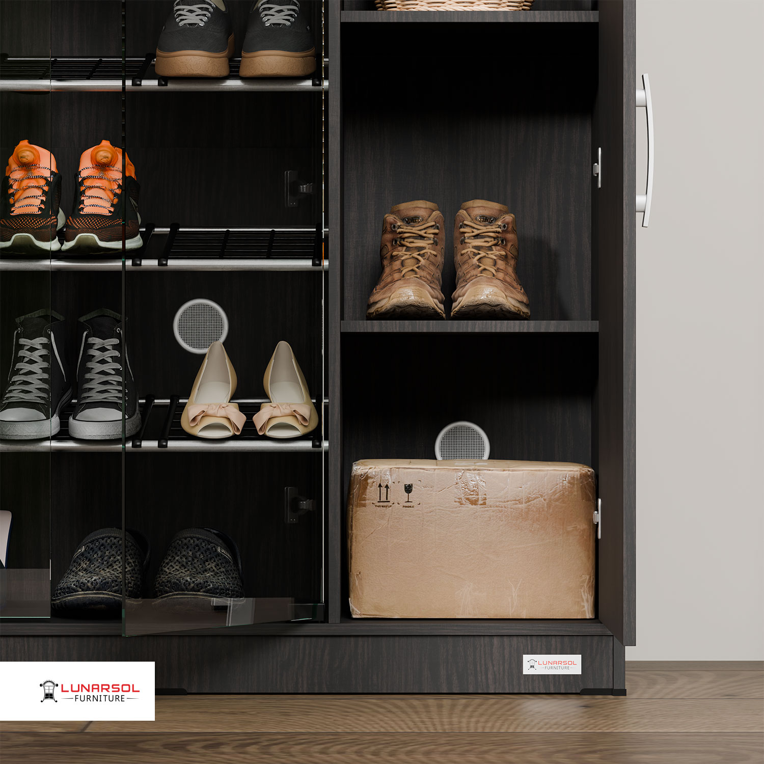 LUNARSOL HUGA 4320 Rak Sepatu Pintu Magnet Rak Sepatu Susun Minimalis