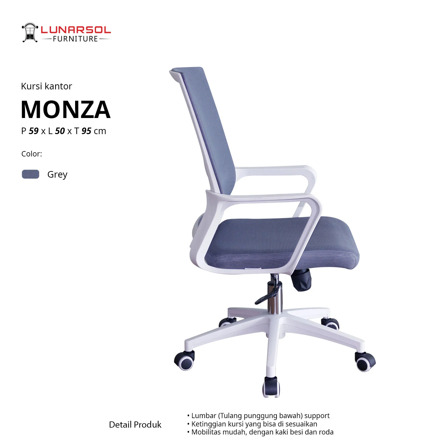 LUNARSOL MONZA Kursi Kantor | Kursi Mekanik
