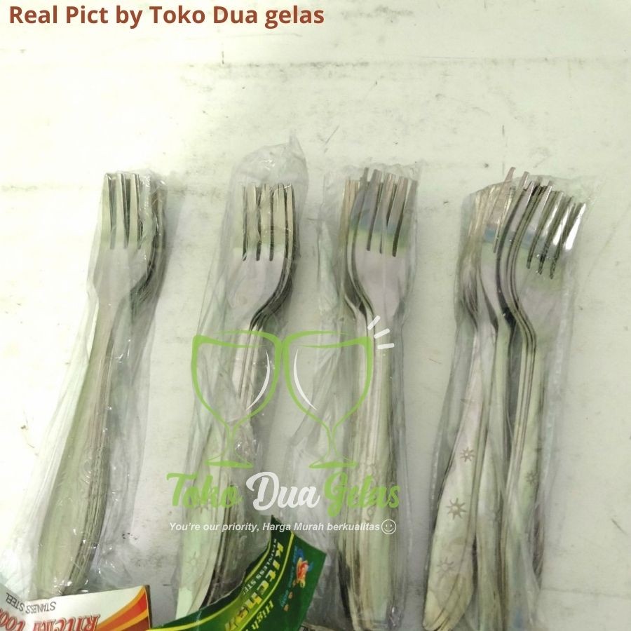 Garpu Makan Stainless Steel Tebal/Berkualitas/Besi aman untuk makanan - stndar (good)