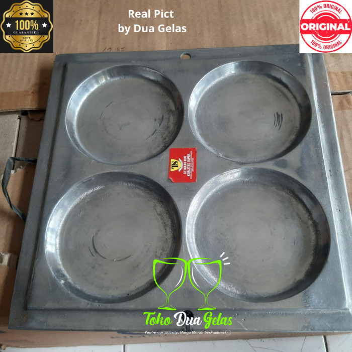 Cetakan Martabak Mini 4 Lubang Cetakan Kue Lumpur Dorayaki Bikang Apem