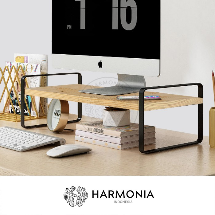 Dudukan Laptop Stand Alas Monitor Minimalis Meja Komputer Harmonia