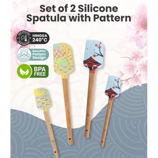 Pero Set of 2 Silicone Spatula Pattern Tahan Panas