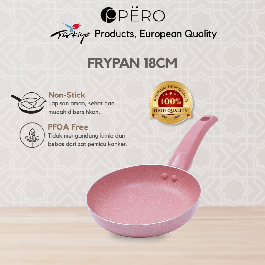 Pero Fry Pan Granite 18cm / Wajan Penggorengan Anti Lengket 