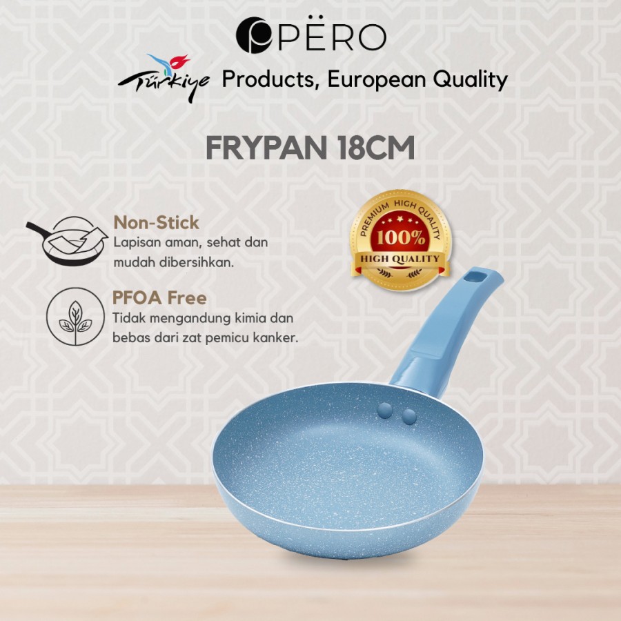 Pero Fry Pan Granite 18cm / Wajan Penggorengan Anti Lengket 