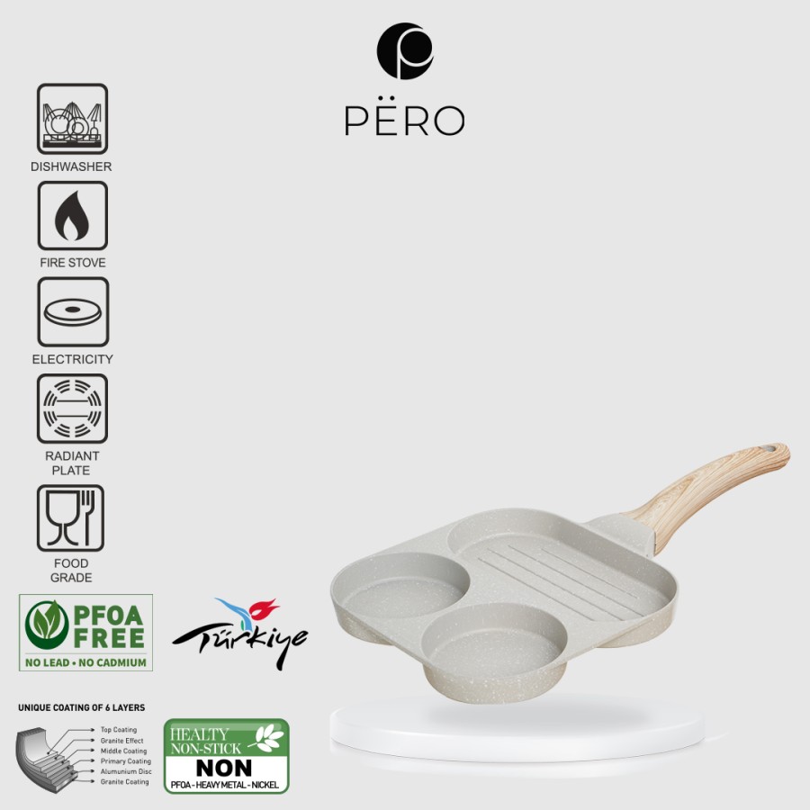 Pero Brunch Pan Egg Pan 18.5x18.5cm Nonstick