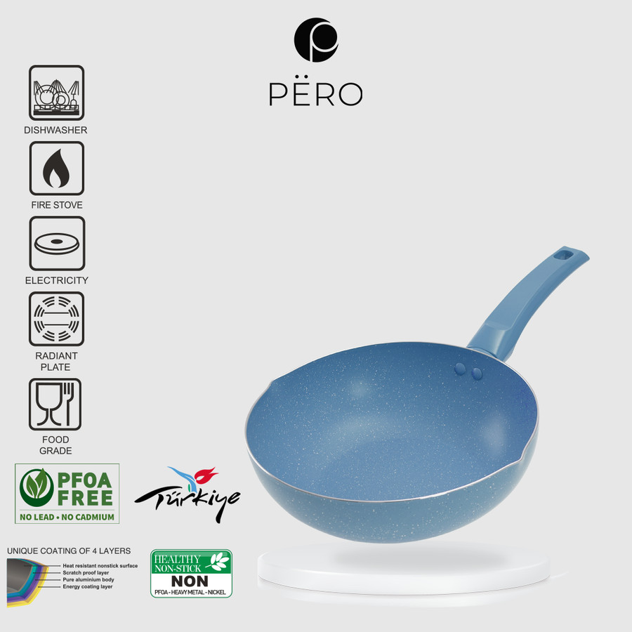 Pero Wok Pan Granite 24cm / Wajan Penggorengan Anti Lengket