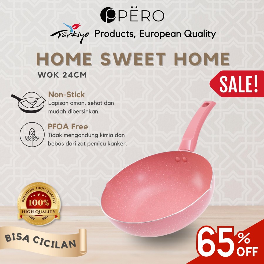 Pero Wok Pan Granite 24cm / Wajan Penggorengan Anti Lengket