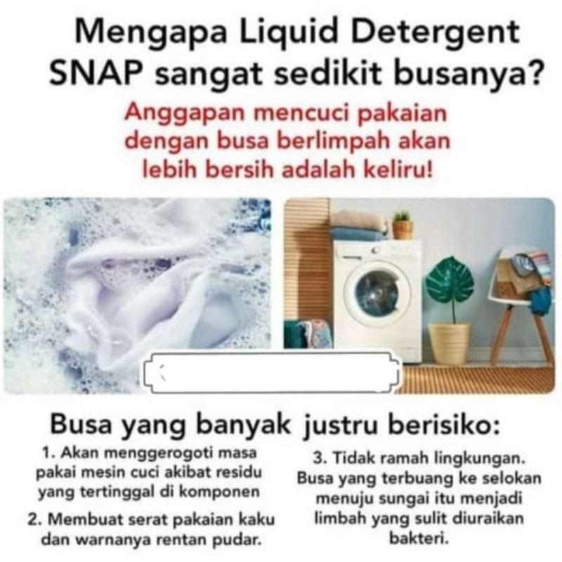 Snap Clean Liquid Detergen Sabun Cair Ramah Lingkungan 4L
