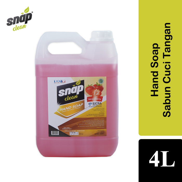 Snap Clean Sabun Cuci Tangan Handsoap Aroma Strawberry 4L