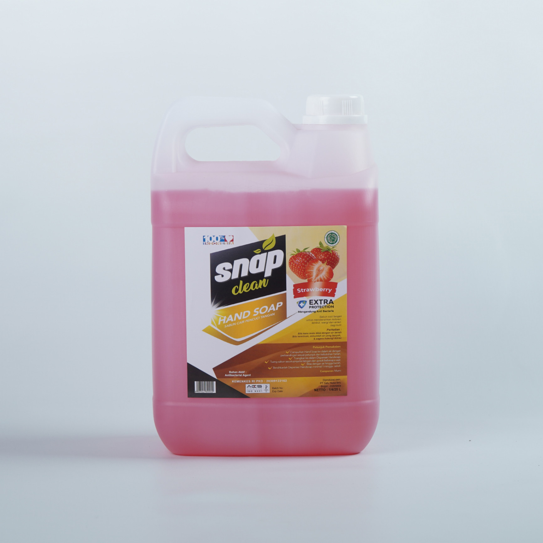 Snap Clean Sabun Cuci Tangan Handsoap Aroma Strawberry 4L